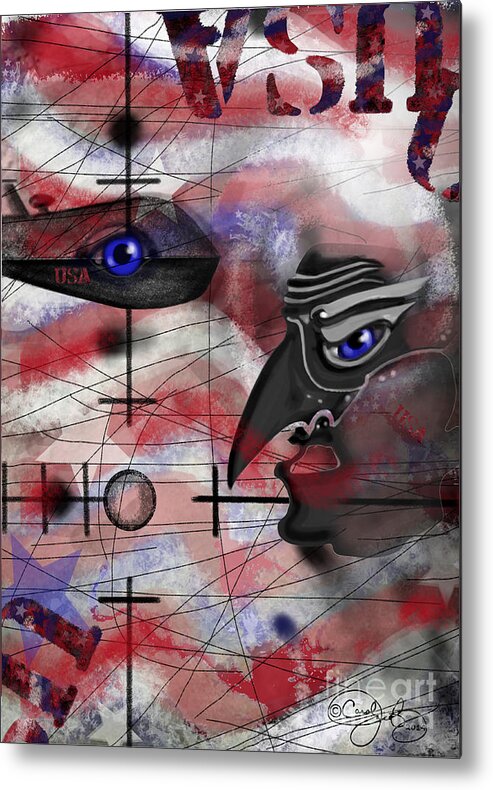 Drone Metal Print featuring the painting Drone by Carol Jacobs