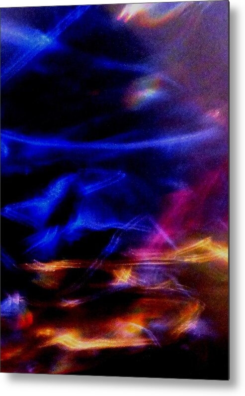 Abstract Metal Print featuring the photograph Electric Chaos by Mike Breau