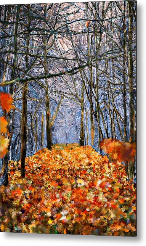 Winter Metal Print featuring the painting End of Autumn by Bruce Nutting