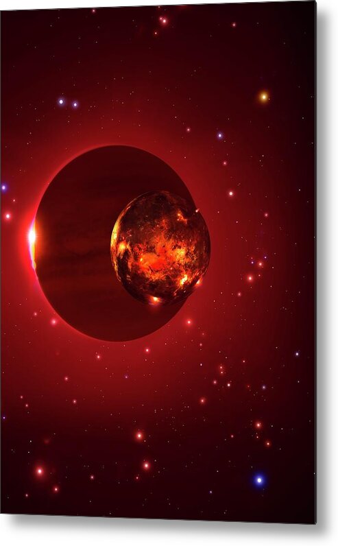 Space Metal Print featuring the photograph Extrasolar Planet In Open Cluster M67 by Mark Garlick/science Photo Library