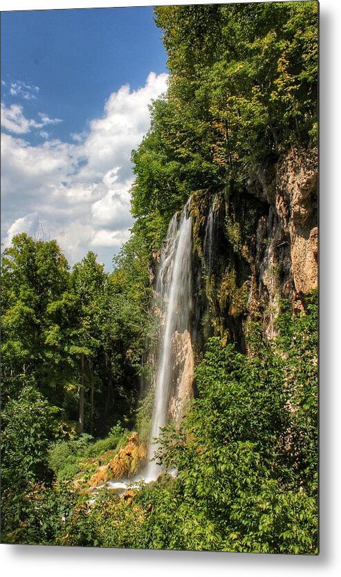 Waterfall Metal Print featuring the photograph Falling Springs Falls by Chris Berrier