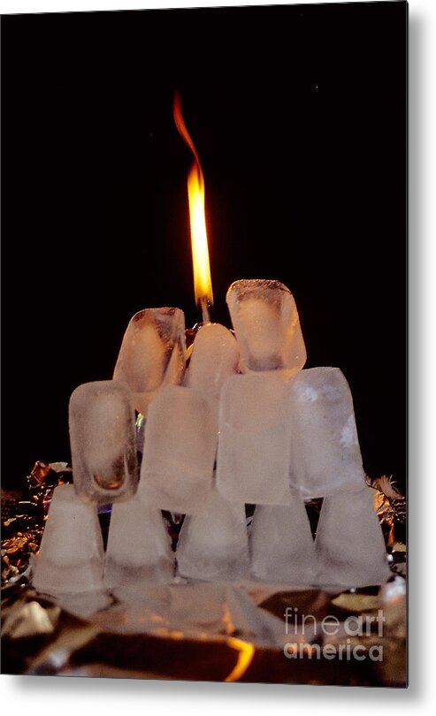 Ice Metal Print featuring the photograph Fire and Ice by Sharon Elliott