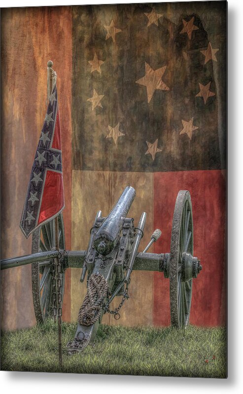 Flags Of The Confederacy Metal Print featuring the digital art Flags of the Confederacy by Randy Steele