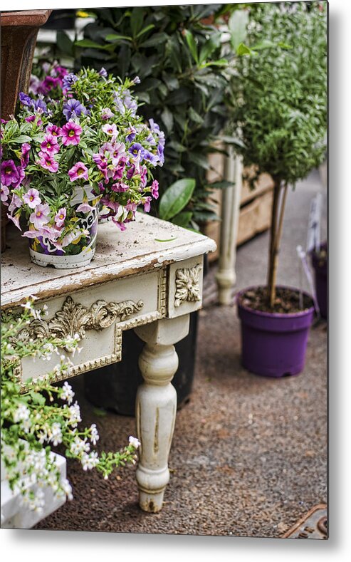 Florist Metal Print featuring the photograph Flower Shop Style by Heather Applegate