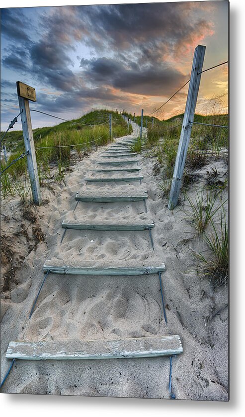 Cloud Metal Print featuring the photograph Follow the Path by Sebastian Musial