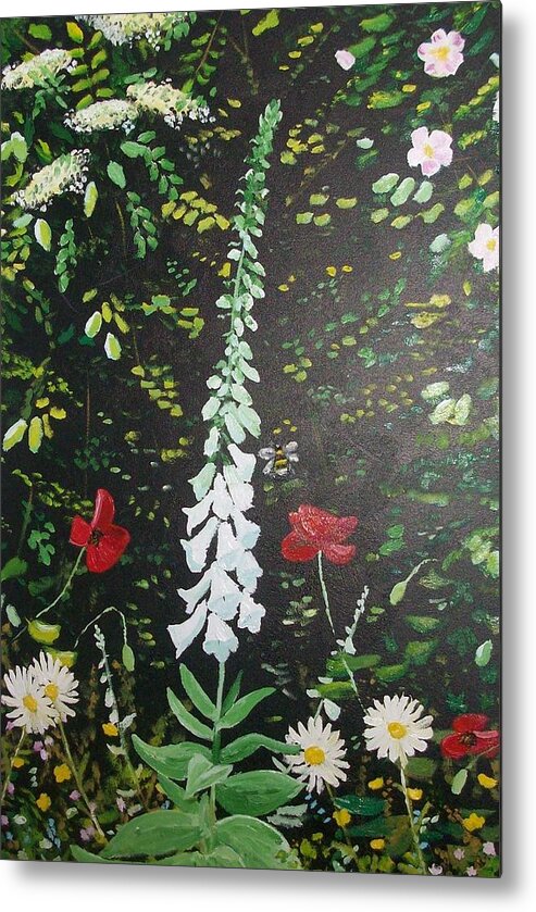 Flower Metal Print featuring the painting Foxglove by Asa Jones