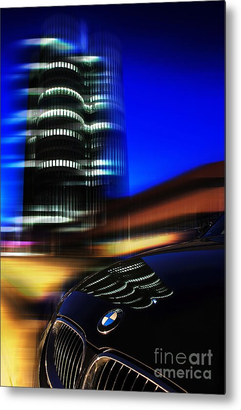 Abstract Metal Print featuring the photograph Freude am Fahren by Hannes Cmarits