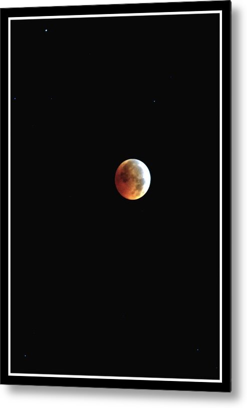 Moon Metal Print featuring the photograph Full Moon Lunar Eclipse by Kelly Nowak