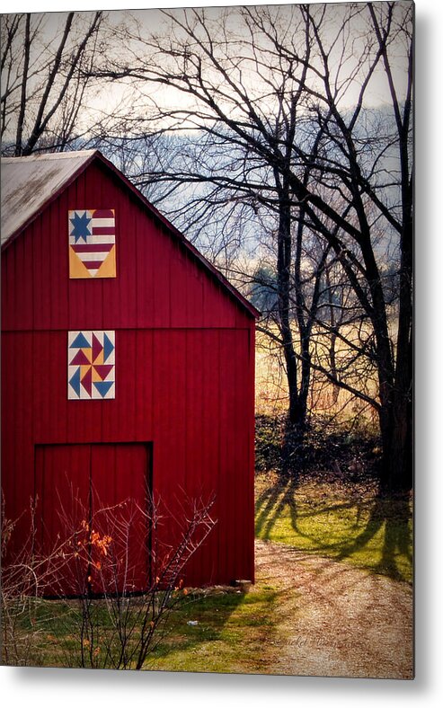 Barn Metal Print featuring the photograph Gasconade Double Quilt Barn by Cricket Hackmann