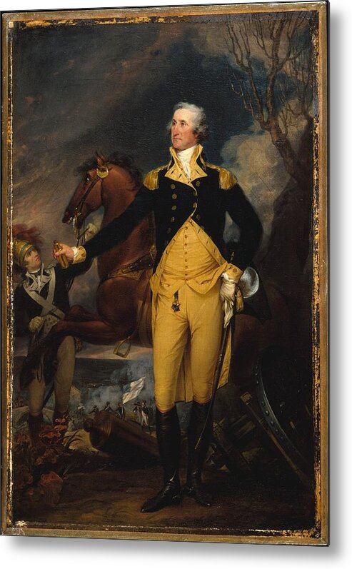 George Washington Before The Battle Of Trenton Metal Print featuring the painting George Washington Before the Battle of Trenton by John Trumbull