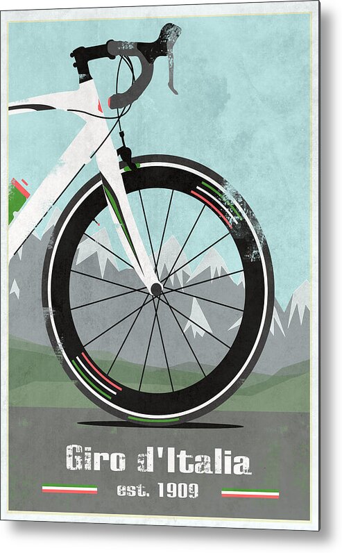 France Metal Print featuring the mixed media Giro d'Italia Bike by Andy Scullion