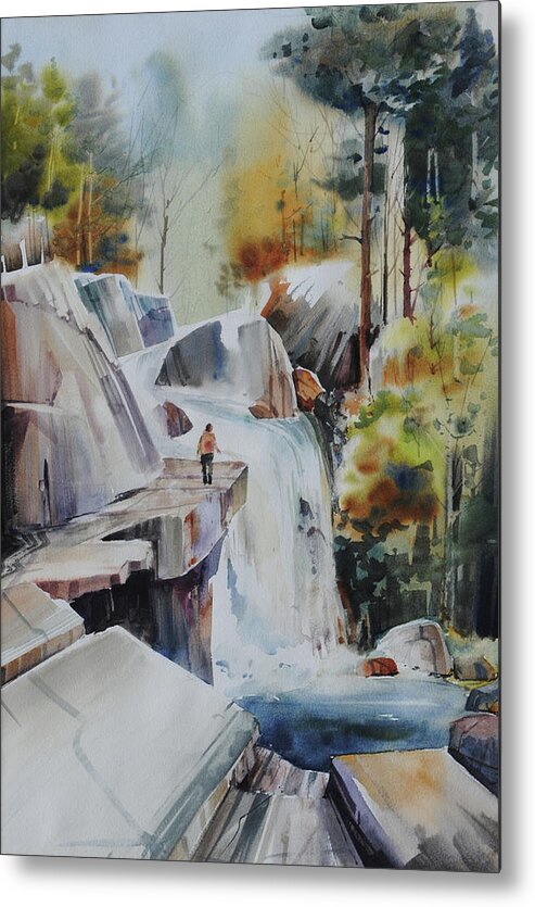 Quarries Metal Print featuring the painting Glacial Quarries by P Anthony Visco