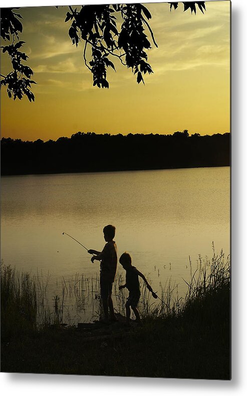 Fishing Metal Print featuring the photograph Gone Fishin' by Mary Ely