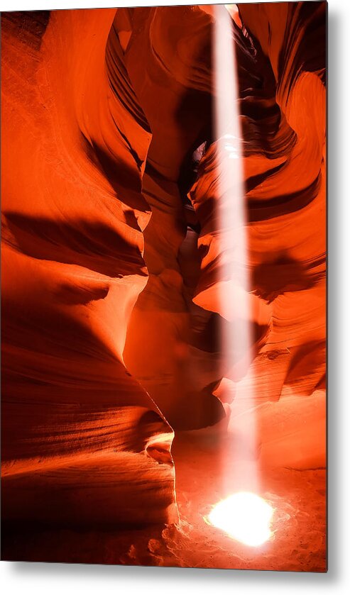 Arizona Wall Art Metal Print featuring the photograph Heaven's Light - Antelope Canyon by Gregory Ballos