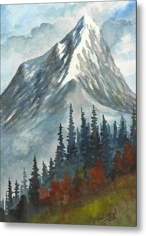 Mountain Metal Print featuring the painting High Country by David G Paul