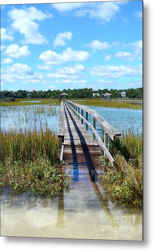 Scenic Metal Print featuring the photograph High Tide At Pawleys Island by Kathy Baccari