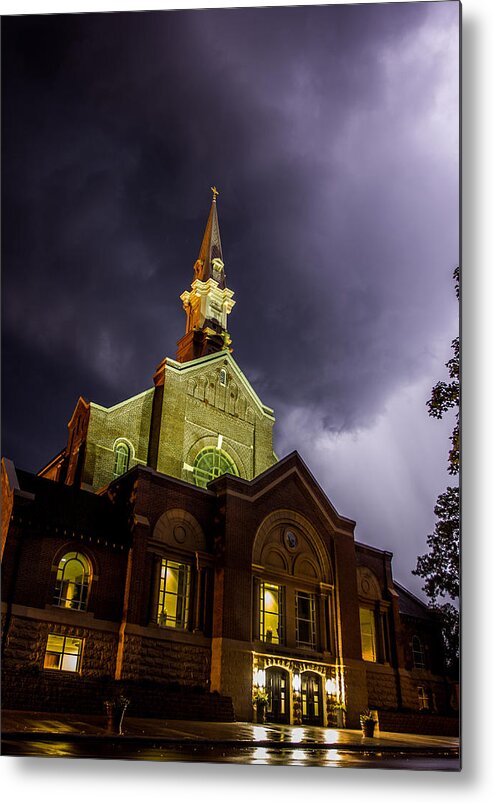 Storm Metal Print featuring the photograph Holy Redeemer by Aaron J Groen