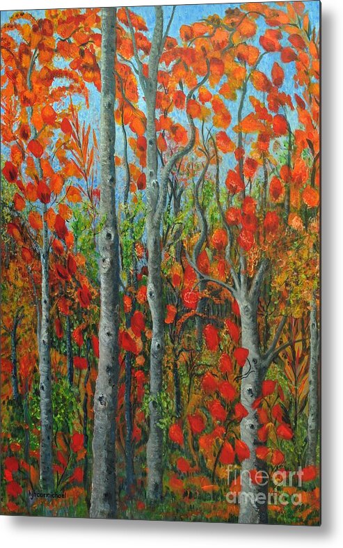 Fall Metal Print featuring the painting I Love Fall by Holly Carmichael