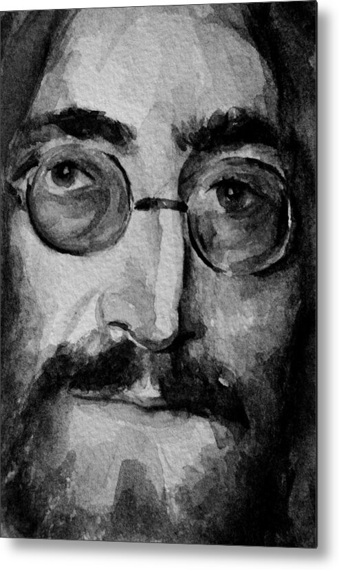 John Lennon Metal Print featuring the painting In Memoriam by Laur Iduc