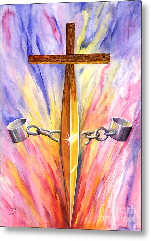 Isaiah 61:1 Metal Print featuring the painting Isaiah 61 by Nancy Cupp