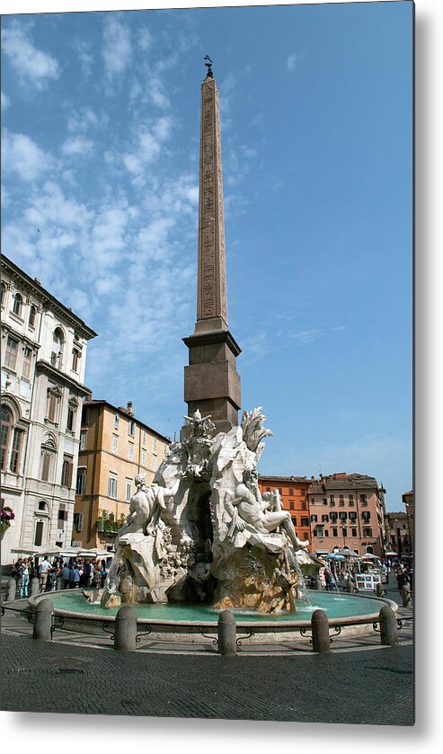 Architecture Metal Print featuring the photograph Italy, Rome Gian Lorenzo Bernini's by David Noyes