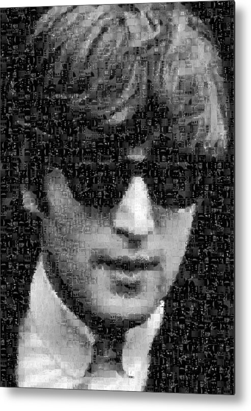Beatles Metal Print featuring the photograph John Lennon Mosaic Image 14 by Steve Kearns
