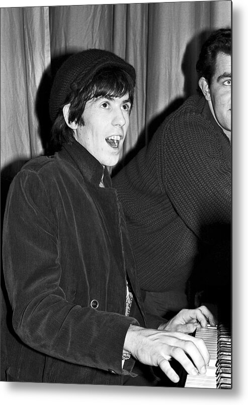 Keith Richards Metal Print featuring the photograph Keith Richards Adelphi Theatre Dublin 1965 by Irish Photo Archive