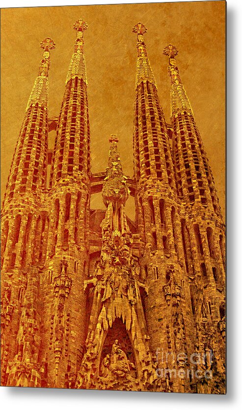 La Sagrada Familia Metal Print featuring the photograph La Sagrada Familia by Nigel Fletcher-Jones