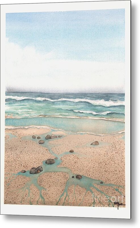 Beach Metal Print featuring the painting Laguna Beach by Hilda Wagner