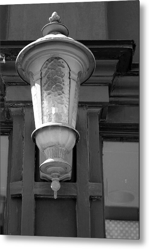 Lantern Metal Print featuring the photograph Lantern Port Huron 5 BW by Mary Bedy