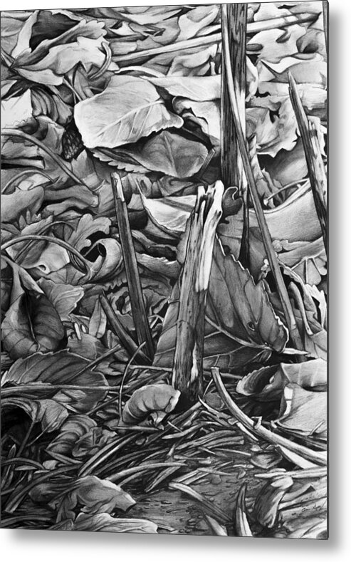Leaves Metal Print featuring the painting Leaves by Aaron Spong