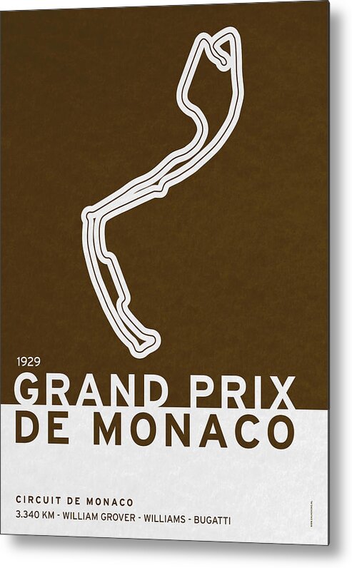 Aytona Metal Print featuring the digital art Legendary Races - 1929 Grand Prix de Monaco by Chungkong Art