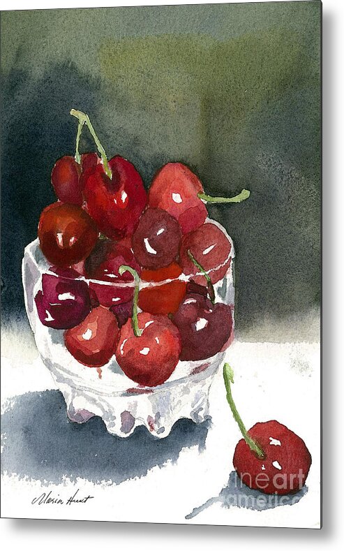 Still Life Metal Print featuring the painting Such a Cheery Note by Maria Hunt