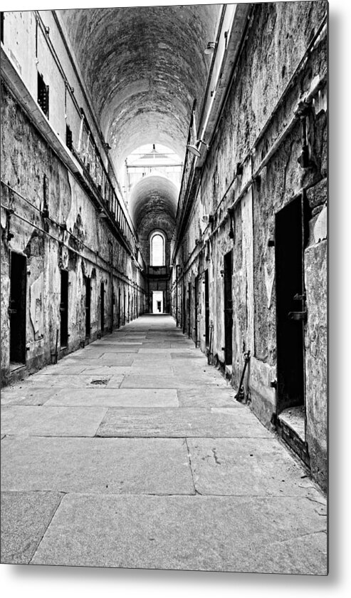 Eastern State Penitentiary Metal Print featuring the photograph Light at the end of the Tunnel by Michael Dorn
