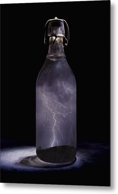 Lightning Metal Print featuring the photograph Lightning in a Bottle by John Crothers