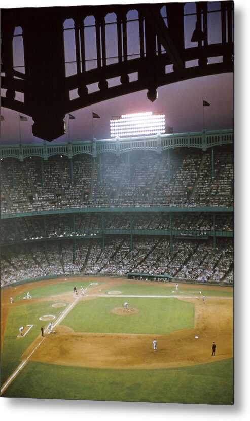 Marvin Newman Metal Print featuring the photograph Brillant Yankee Stadium by Retro Images Archive