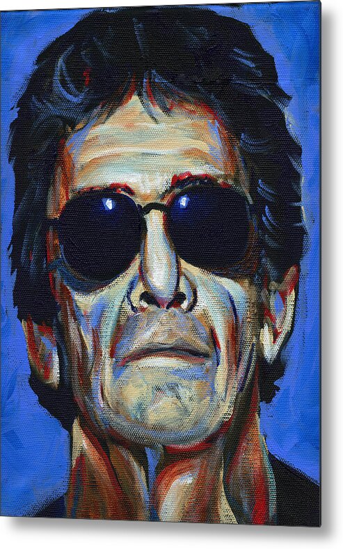 Velvet Metal Print featuring the painting Lou Reed by Buffalo Bonker