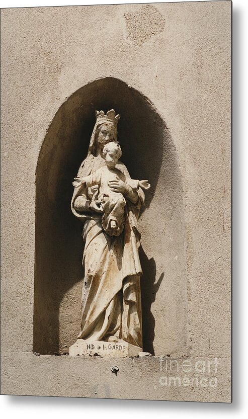 Statue Metal Print featuring the photograph Madonna Beziers by Riccardo Mottola