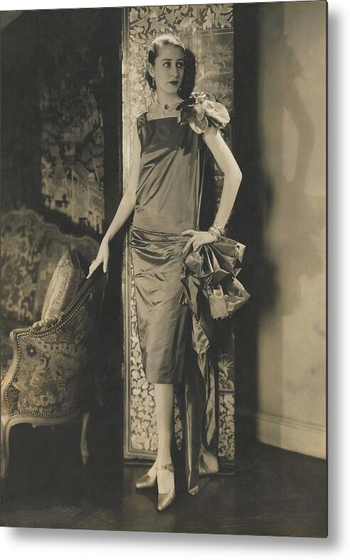 Accessories Metal Print featuring the photograph Marion Morehouse In Conde Nast Apartment by Edward Steichen