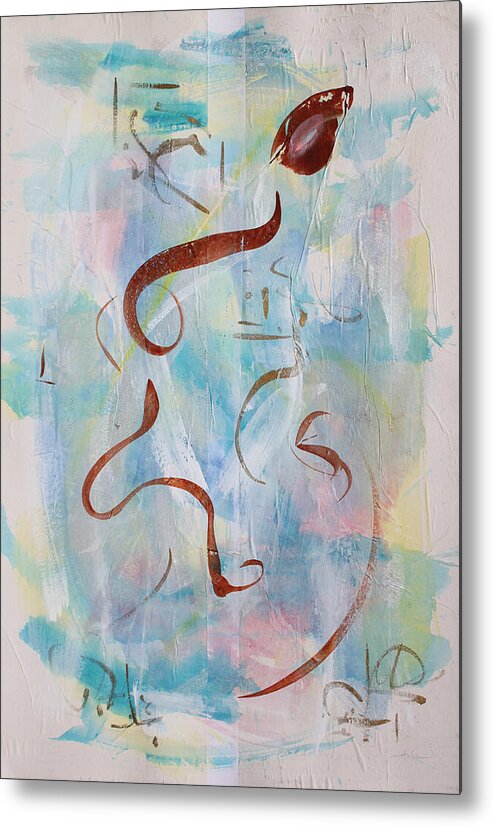 Abstract Painting Metal Print featuring the painting Meandering in the Light by Asha Carolyn Young