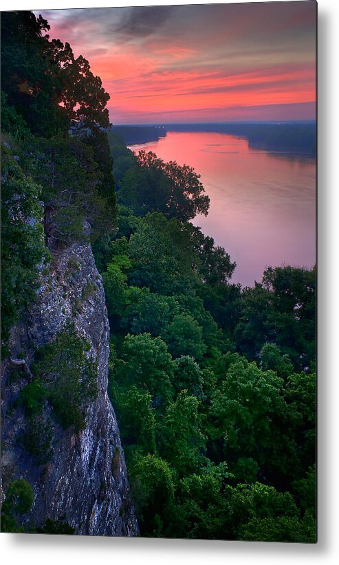 2009 Metal Print featuring the photograph Missouri River Bluffs by Robert Charity