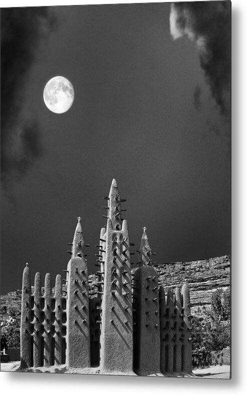 Mosque Metal Print featuring the photograph Mosque in Full Moon by Dominic Piperata