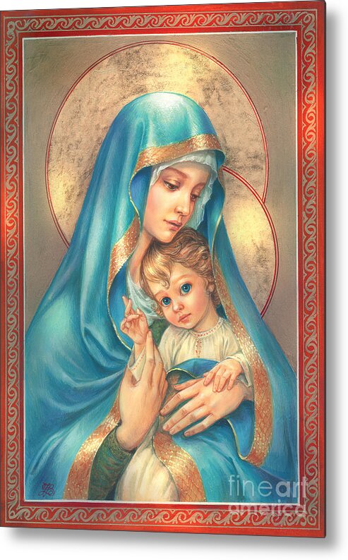 Mother Of God Metal Print featuring the digital art Mother of God by MGL Meiklejohn Graphics Licensing