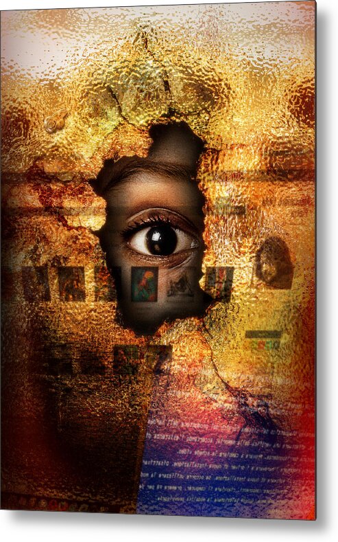 Eye Metal Print featuring the digital art Mr C's watching me by Alessandro Della Pietra