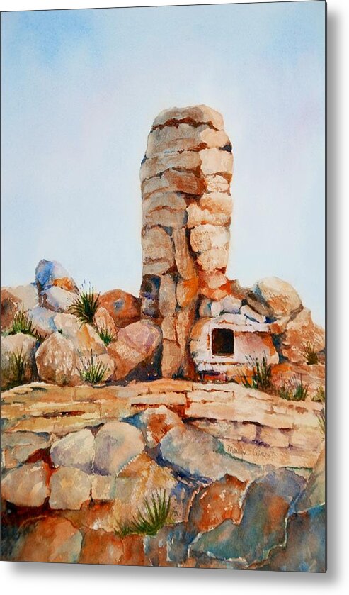 Mountain Metal Print featuring the painting Mt Lemmon Tucson AZ by Marilyn Clement