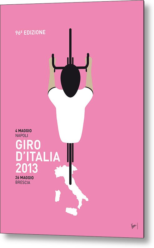 2013 Metal Print featuring the digital art My Giro D'italia Minimal Poster by Chungkong Art