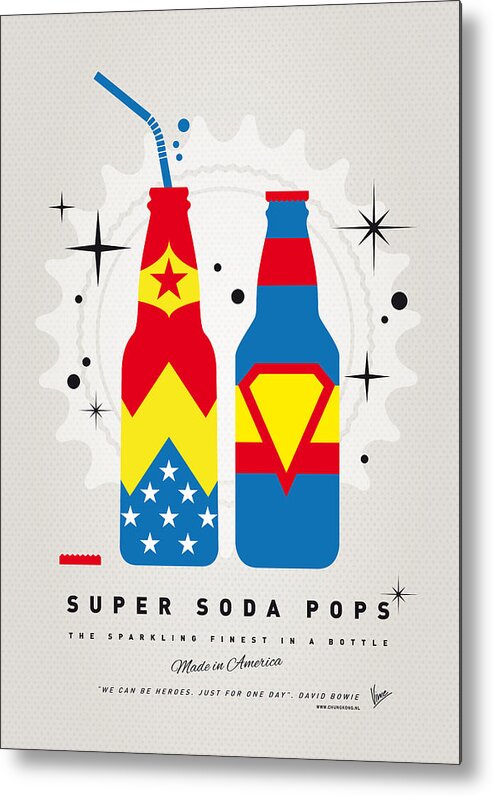 Superman Metal Print featuring the digital art My SUPER SODA POPS No-06 by Chungkong Art