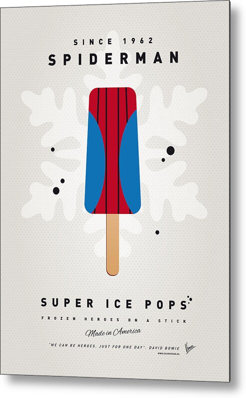 Superheroes Metal Print featuring the digital art My SUPERHERO ICE POP - Spiderman by Chungkong Art