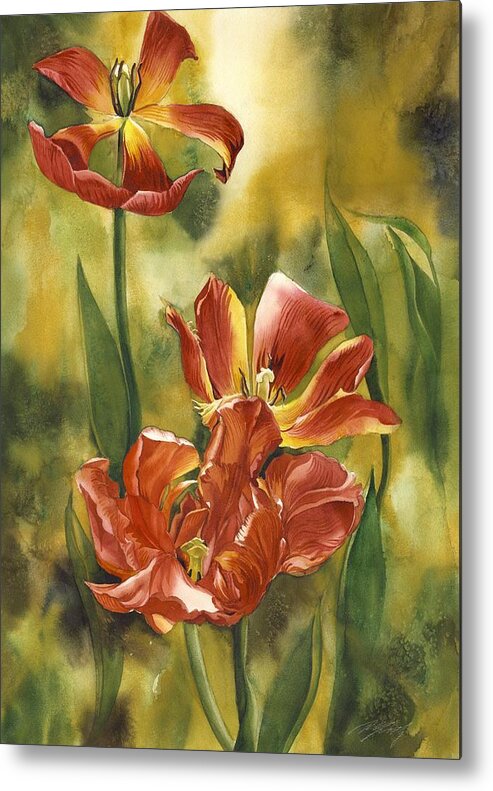 Watercolor Metal Print featuring the painting Nature's Finest by Alfred Ng