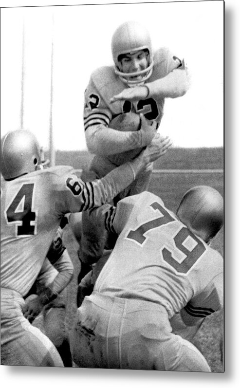 1963 Metal Print featuring the photograph Navy Quarterback Staubach by Underwood Archives